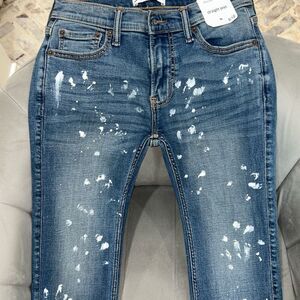 Abercrombie kids paint splatter straight Jeans 9/10